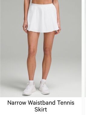 Lululemon Narrow Waistband White Tennis Skirt